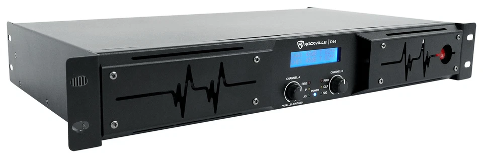 Rockville D14 7000w Peak/2000w RMS Class D 2 Channel Power Amplifier Pro/DJ Amp - Image 4 of 4