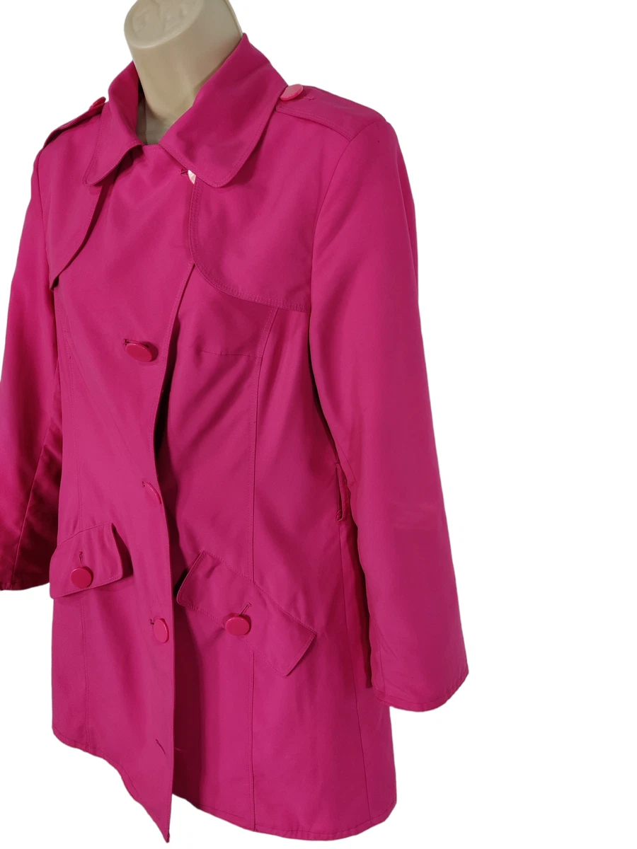 WOMEN MARKS u0026 SPENCER UK 10 PINK LIGHTWEIGHT BUTTON UP MAC TRENCH COAT  JACKET | eBay
