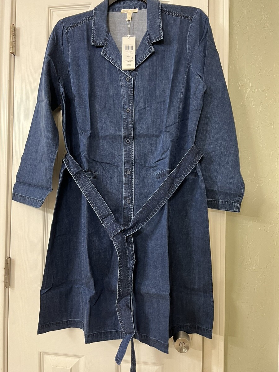 eileen fisher denim shirt dress NWT 3X MIDNIGHT TENCEL ORGANIC COTTON CLASSIC CLR K/L Ebay Color:ivory/ivory/silver Cd-13967-Black SHEIN Clasi Women's Solid Mandarin collar