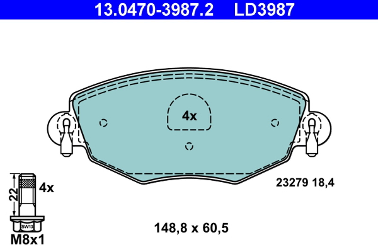Plaquettes de frein céramique avant pour Ford Mondeo 1.8 à 3.0 modèles 2000 à 2007