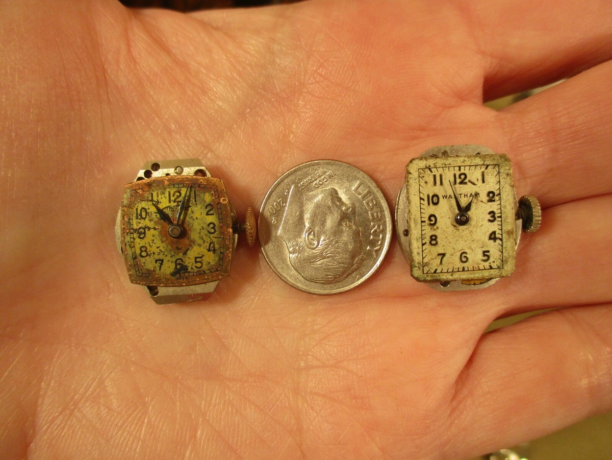 Lot De 6 Mouvements De Montres Vintage - Hamilton, Croton, Gruen, Bulova... - Pour Réparation