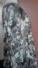 (V) beautiful semi sheer georgette kaftan bespoke XXXL lagenlook Sale 