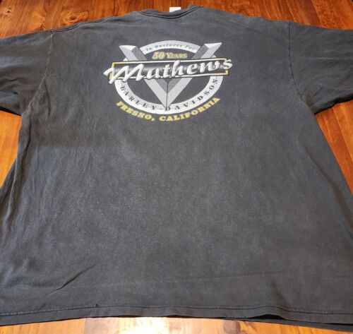 Vintage Harley Davidson Tee 3XL 2003 Fresno California Hanes Beefy Tees Rare - Picture 2 of 13
