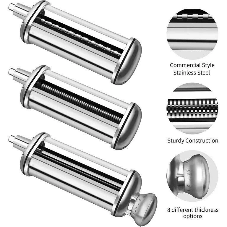 Juego de accesorios para hacer pasta, juego de accesorios para cortador de pasta de 3 piezas Foto 2 de 4