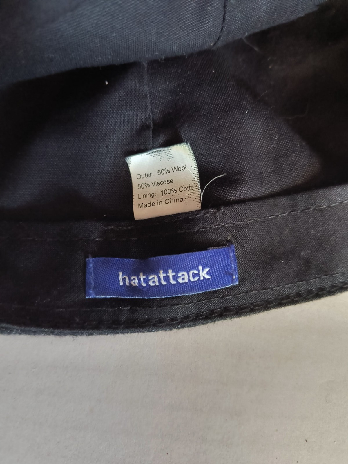 HATATTACK BLACK CAP HAT BASEBALL Wool Blend Truck… - image 7