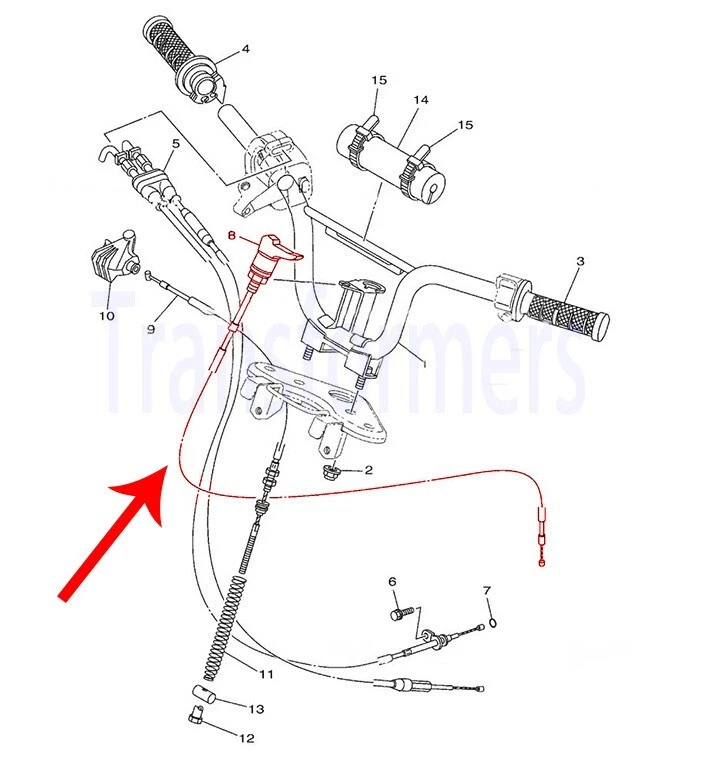 Cable obturador de arranque genuino YAMAHA TTR50 TTR50E 1P6 piezas de motocicleta nuevo Foto 2 de 4