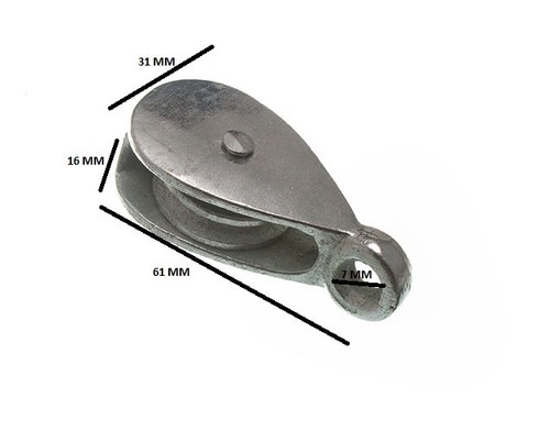 Einzel Wäscheleine Draht Seil Umlenkrolle 32mm Galvanisiert