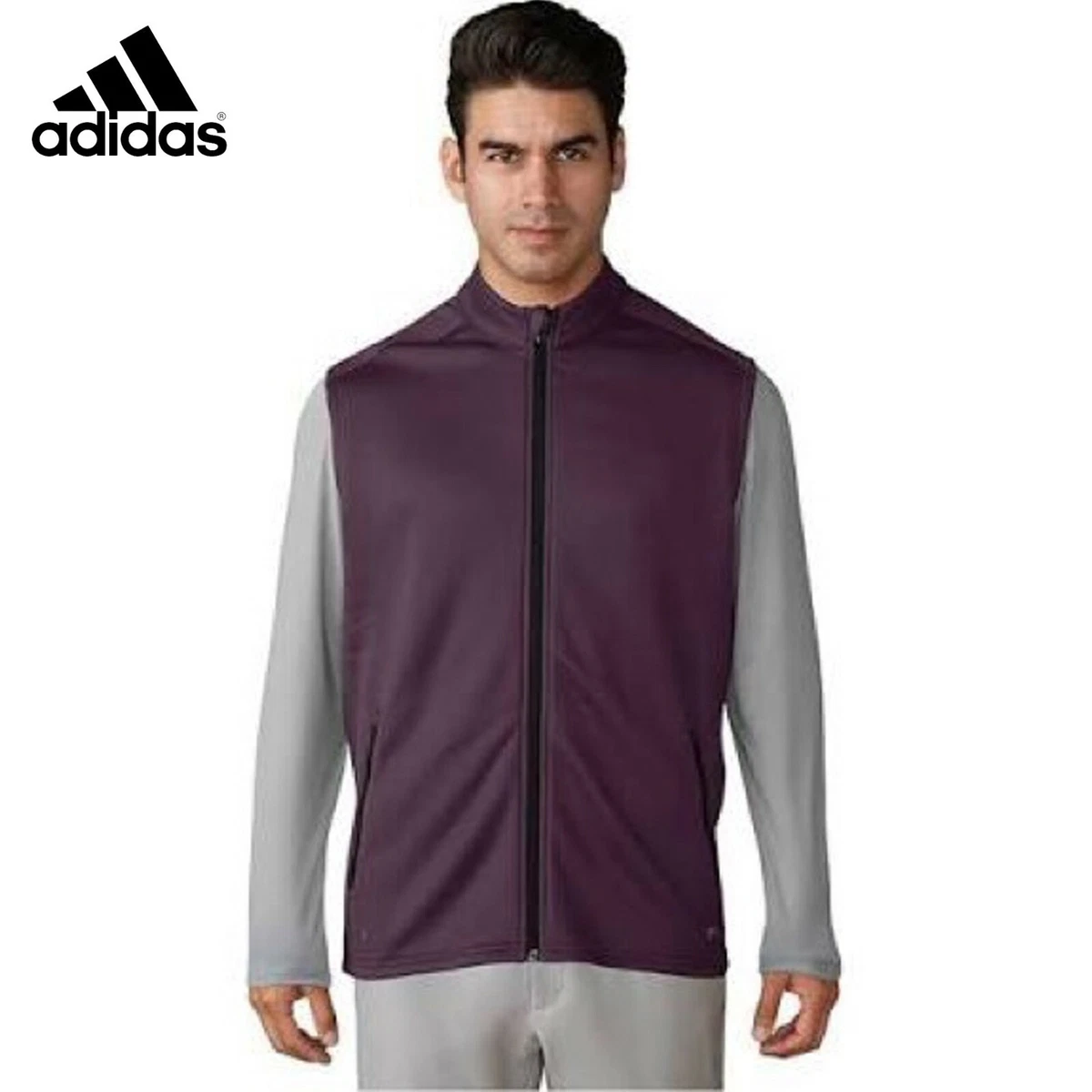 Vertellen beoefenaar haspel adidas Golf Climaheat Hybrid Full Zip Vest Burgundy (BC6775) Men&#039;s  Size Small | eBay