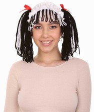 Women's Rag Doll Girl Wig Black and White Storybook Fairytale Wigs HW-3824