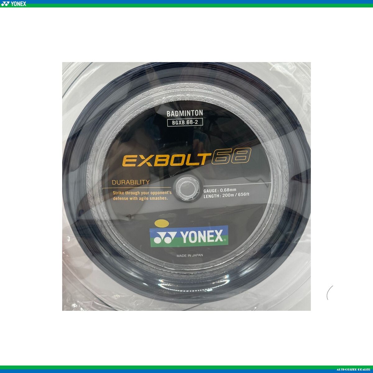 YONEX Badminton String - EXBOLT 68 (BGXB68-2) - 200M Reel YONEX Badminton String - EXBOLT 68 (BGXB68-2) - 200M Reel