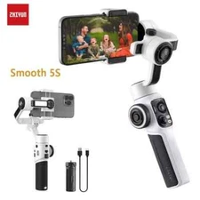 Zhiyun Smooth 5S 3-Axis Handheld Phone Gimbal Stabilizer for Smartphone White