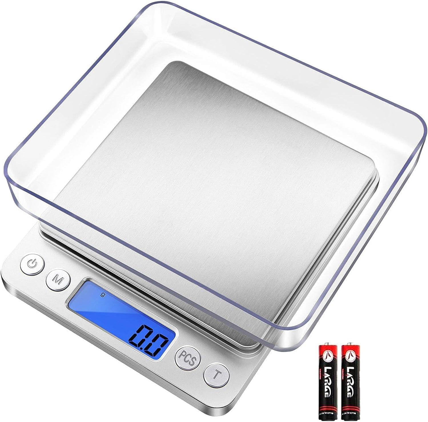 Digital Kitchen Scale 3000G/ 0.1G, Pocket Food Scale 6 Measure Modes, LCD, Tare,-image