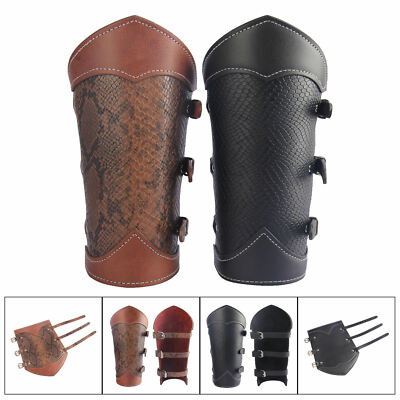 PU Leder Armschützer Stulpe Mittelalter Armschienen Cosplay Reiten Reiten