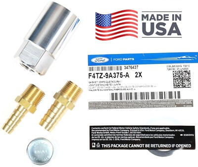 #ad 94 97 Ford F250 F350 7.3L Powerstroke Mechanical Fuel Pump Delete Banjo Block $49.95