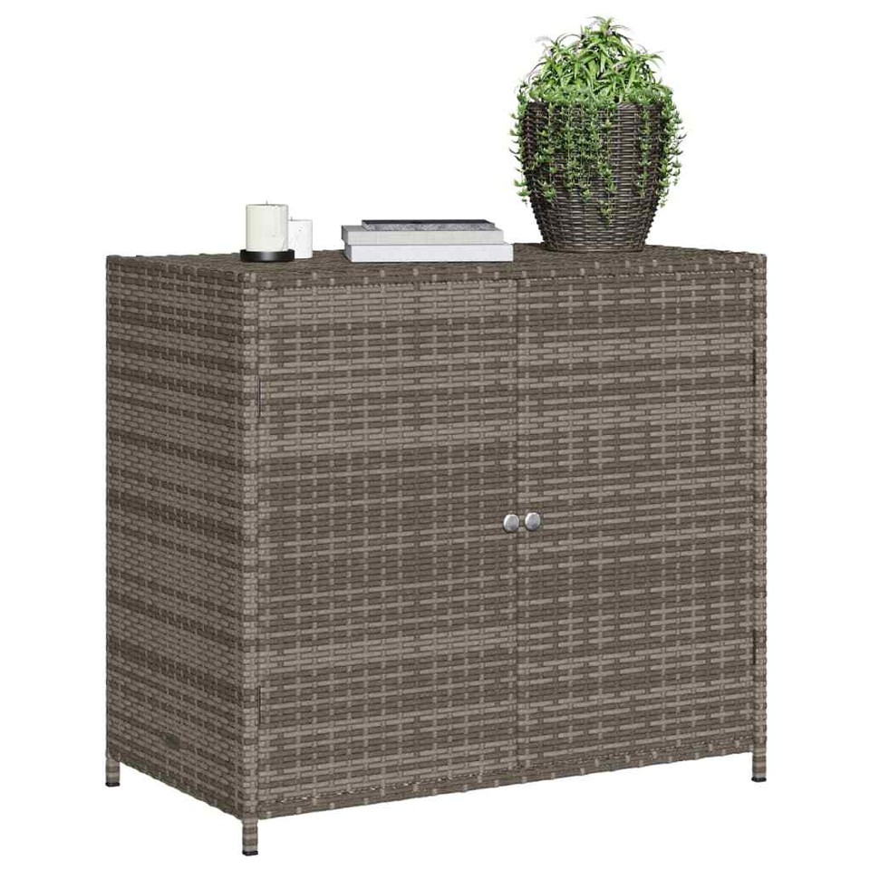 Garden Storage Grey 83x45x76 cm Poly Rattan vidaXL eBay