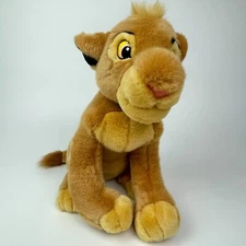 Disney Store The Lion King Young Simba Plush Stuff Toy Beige Stitched Eyes 14"