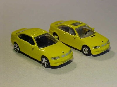 LOT 2 Issues Open Closed Roof Etc. 2001 BMW M3 Joy City 1/72 Diecast Mint Loose