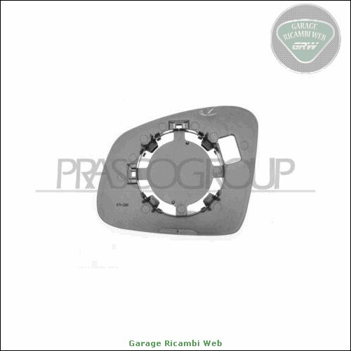 GRWME3087503-PRS Vetro piastra specchio GRW Dx Destro per SMART FORTWO