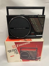Vintage Emerson PM3912 AM/FM/TV/WB 4-Band Portable Radio A10 