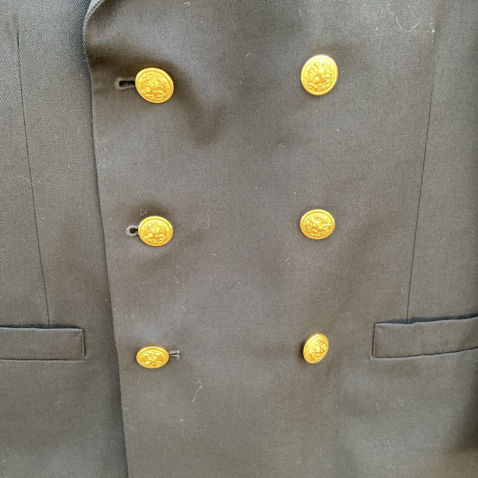 Bremen Bowden Men's Semi Lined double breasted Naval Jacket Navy Blue