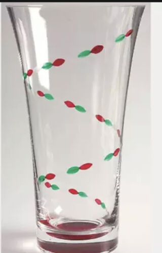 Gorham Christmas Jewels Vase Hand Cut Painted 10.25 Inches New Old Stock Lenox - Afbeelding 1 van 3