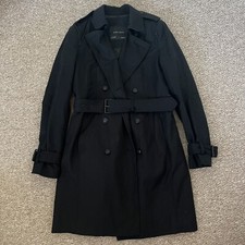 Zara Padded Trench Coat Black Size M