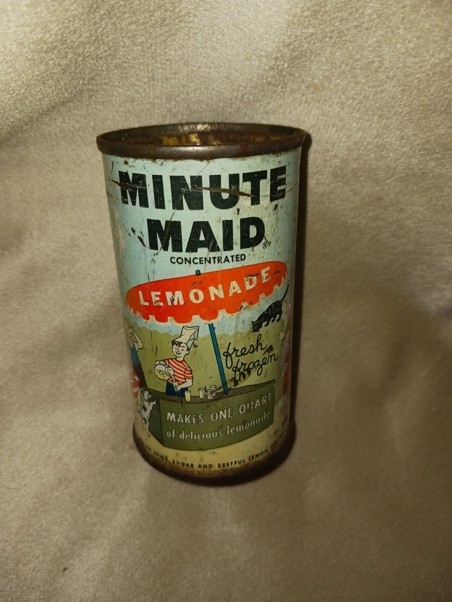 mayにて！ビンテージ350ml 500mlセット Vintage 1950's Minute Maid Lemonade Empty Can - Cool Graphics - No