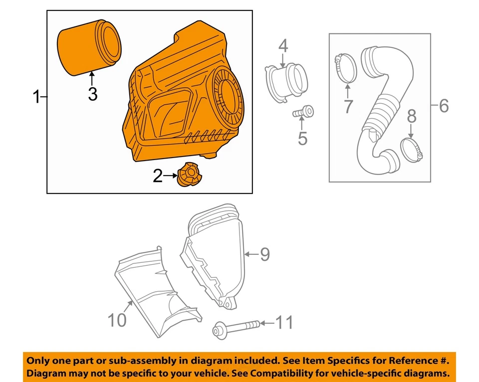 Conjunto de filtro de aire usado se adapta a: Audi A6 2.0 2014 grado A Foto 3 de 4