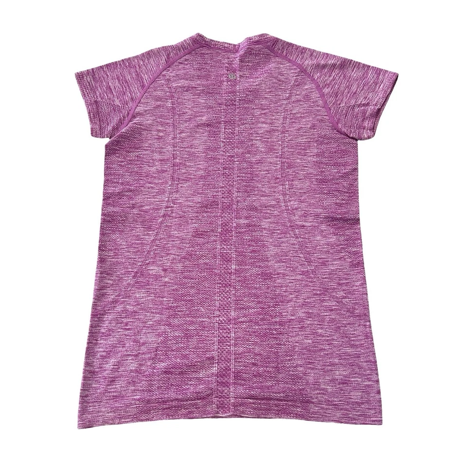 Camiseta Lululemon Swiftly Tech para mujer talla 8 púrpura malla manga corta Foto 2 de 4