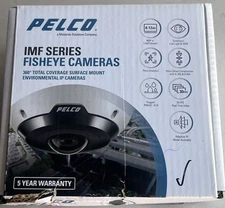 New Pelco IMF82-1ES NDAA 8MP Fisheye Environmental Surface Mount IP Camera