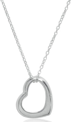 Sterlingsilber oder goldfarben schwebendes offenes Herz Designer inspiriert Liebe Charm Pe