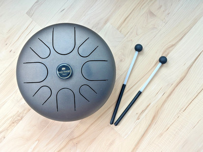 Steel Tongue Drum 8 Notes 12'' with Mallets, Bag, Meinl Sonic Energy,  A minor