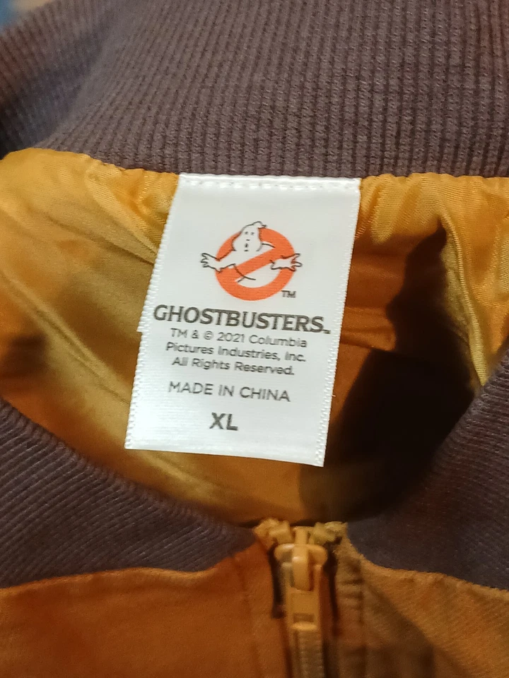 Chaqueta Bomber Spirit Halloween Cazafantasmas Cremallera Nueva Con Etiquetas Talla XL Nueva Completa Rara Foto 2 de 4