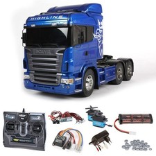 Tamiya Scania R620 6x4 Highline Blue Komplettset + LED, Kugellager - 56327SET2