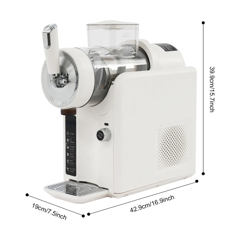 Máquina de hielo eléctrica afeitada de mesa de 1,8 L/0,48 galones 185 W Foto 4 de 4
