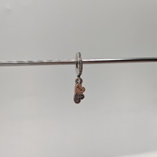 Genuine Pandora Best Friends Forever Heart Dangle Charm ALE 925 791949CZ