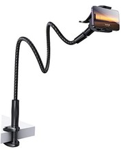 Gooseneck Phone Holder Bed - Nylon Braided Flexible Arm, 38inch Black