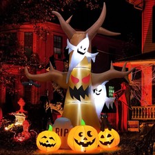 12 FT Halloween Inflatables Tree Outdoor Decorations Blow up Yard Scary Dead Tre