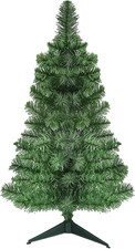3FT Mini Artificial Christmas Tree w/ 160 Branch Tips, Tabletop Xmas Decor