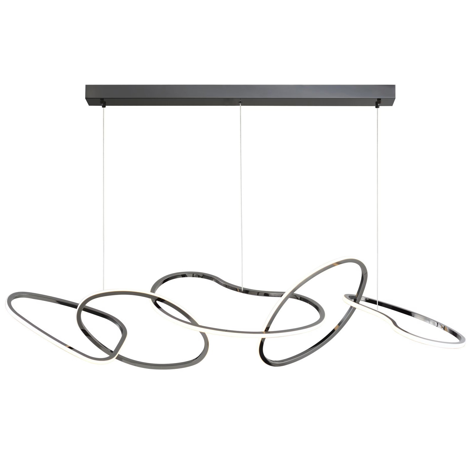 Black Chrome LED Pendant from the Unity Collection Chandelier Light