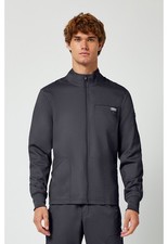 Pewter Cherokee Scrubs Workwear Revolution Mens Zip Front Jacket WW320 PWT