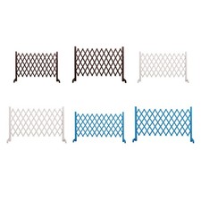 Wood Pet Gate Foldable Expandable Garden Door Accessory for Porch, Hallway or
