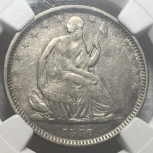 1840-O Seated Liberty Half Dollar - WB-9 Baseball Die Cracks; NGC VF Details