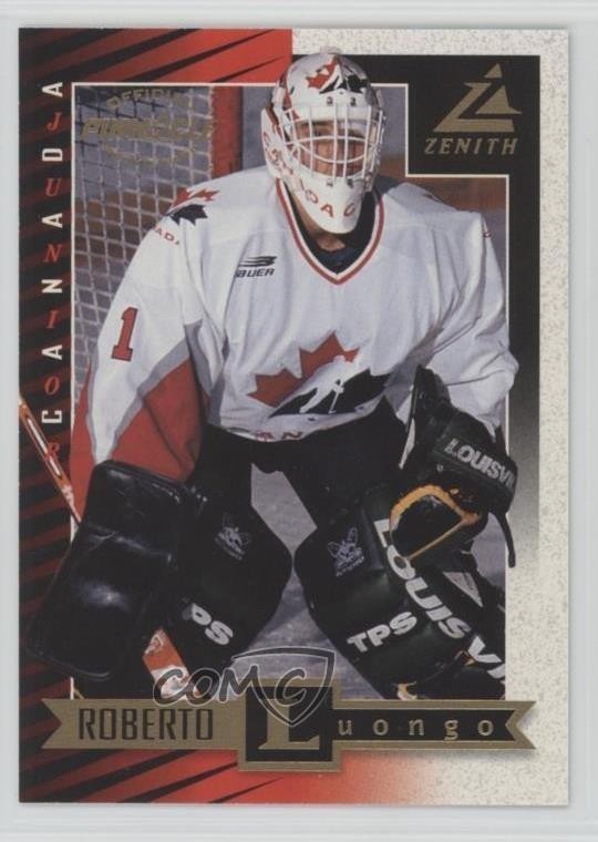 1997-98 Pinnacle Zenith Canada Junior Roberto Luongo #97 Rookie RC HOF h9a