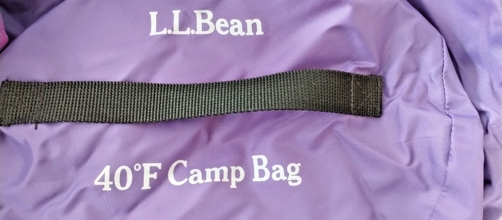 L.L.BEAN Junior 40 Degrees SLEEPING BAG Violet & Purple 60" x 56” USA WITH BAG