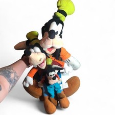 Lot Of 3 Disney Goofy 2 Soft Plush Bean Bag New With Disney Store Tags