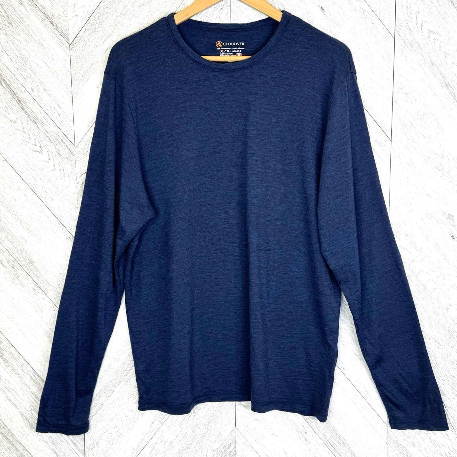 Cloudveil 100% Merino Wool Long Sleeve Base Layer Tee Top Shirt Blue Mens XL
Opens in a new window o