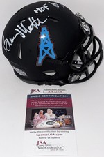 Bruce Matthews Signed Autographed Houston Oilers Black Mini Helmet JSA COA 