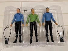 Art Asylum 2003 NOS Original Star Trek 7" Action Figures, Kirk / Spock / McCoy