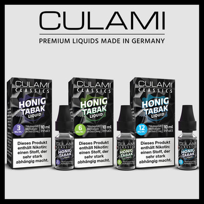 Culami Liquid Honig Tabak 10 ml - 3 mg/ml, 6 mg/ml oder 12 mg/ml